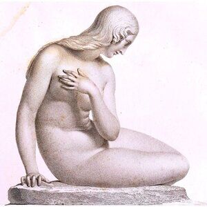 Eve At The Fountain 1834 Engraving Baily Victorian Religious Art DWBB3